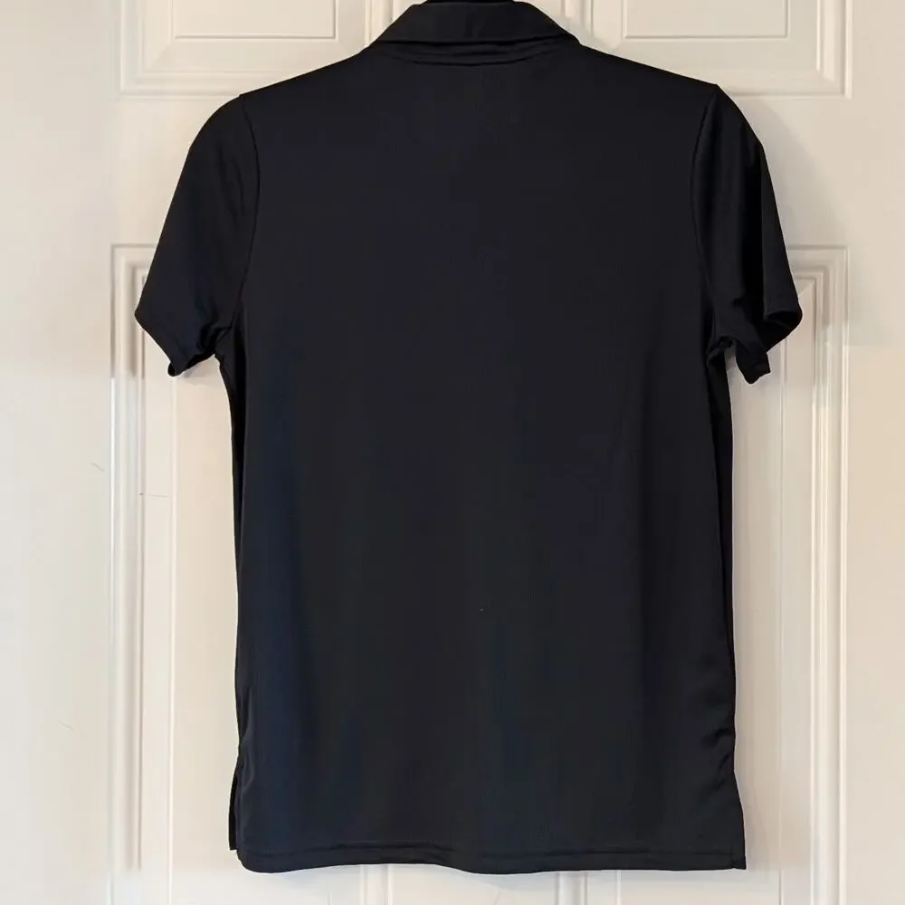 Abercrombie Kids YPB Performance Polo Shirt 13/14 Black Moisture Wicking